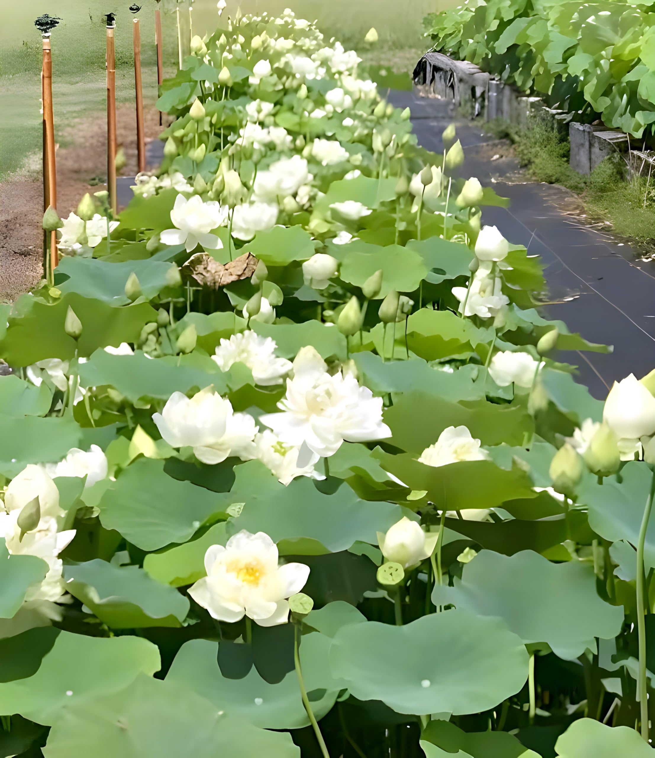 White lotus flower plant